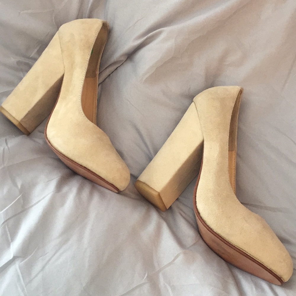 Cream suade 5” heel